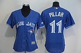 Women Toronto Blue Jays #11 Kevin Pillar Blue Home Stitched Baseball Jersey,baseball caps,new era cap wholesale,wholesale hats